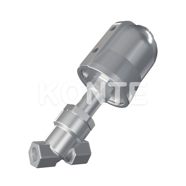 Stainless Steel Pneumatic Threaded Angle Seat Valve