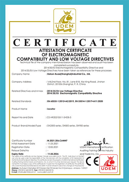 CE positioner certificate