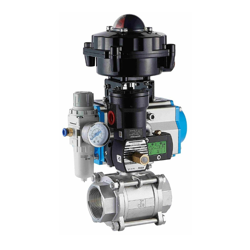 Pneumatic Three-Piece Ball Valve