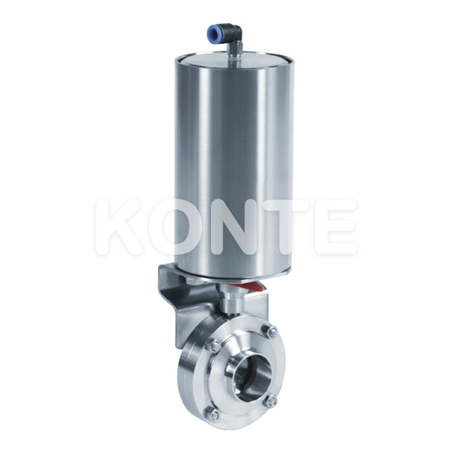 Pneumatic Vertical Sanitary Butterfly Valve