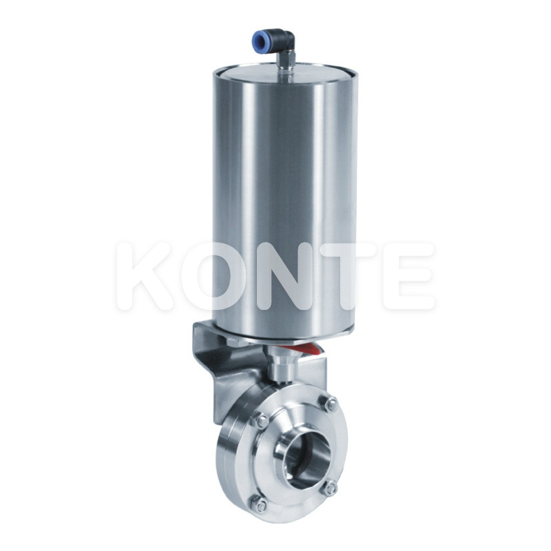 Pneumatic Vertical Sanitary Butterfly Valve