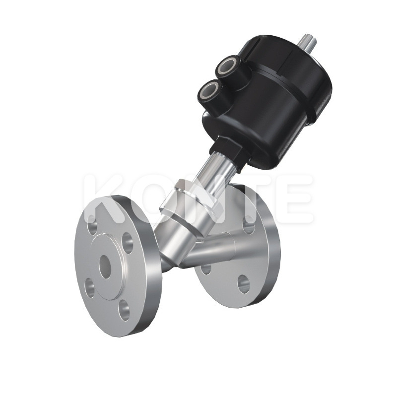 Plastic Pneumatic Flanged Angle Seat Valve