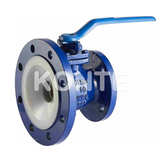 Fluorine-Lined Bottom Discharge Ball Valve