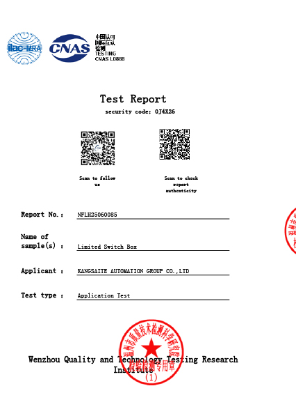 Limit Switch IP67 Report