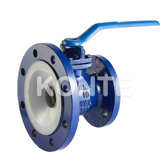 Fluorine-Lined Bottom Discharge Ball Valve