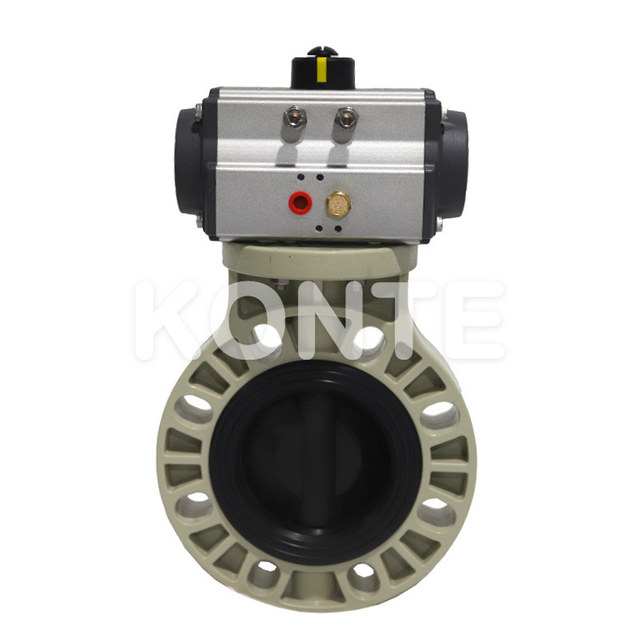 Pneumatic UPVC Wafer Butterfly Valve